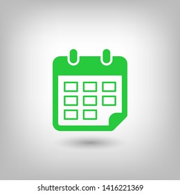 Calendar vector icon. Web design icon. Calendar on the wall. Flat calendar icon. Vector icon EPS 10