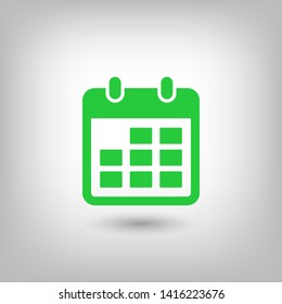 Calendar vector icon. Web design icon. Calendar on the wall. Flat calendar icon. Vector icon EPS 10