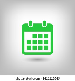 Calendar vector icon. Web design icon. Calendar on the wall. Flat calendar icon. Vector icon EPS 10