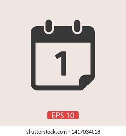 Calendar vector icon. Web design icon. Calendar on the wall. Flat calendar icon. Vector icon EPS 10