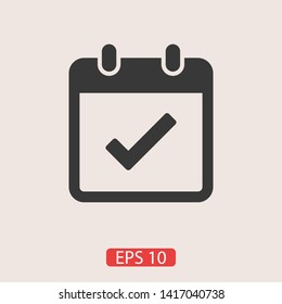 Calendar vector icon. Web design icon. Calendar on the wall. Flat calendar icon. Vector icon EPS 10