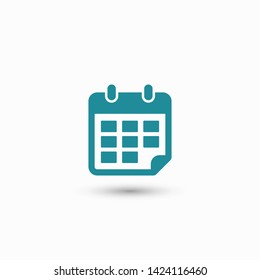 Calendar vector icon. Web design icon. Calendar on the wall. Flat calendar icon. Vector icon EPS 10