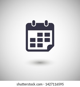 Calendar vector icon. Web design icon. Calendar on the wall. Flat calendar icon. Vector icon EPS 10