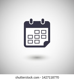 Calendar vector icon. Web design icon. Calendar on the wall. Flat calendar icon. Vector icon EPS 10