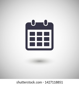 Calendar vector icon. Web design icon. Calendar on the wall. Flat calendar icon. Vector icon EPS 10