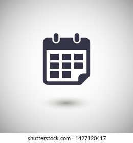 Calendar vector icon. Web design icon. Calendar on the wall. Flat calendar icon. Vector icon EPS 10