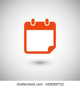 Calendar vector icon. Web design icon. Calendar on the wall. Flat calendar icon. Vector icon EPS 10