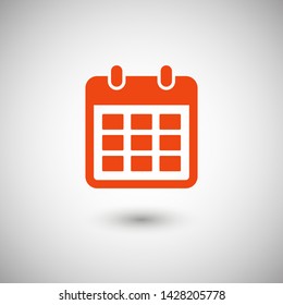 Calendar vector icon. Web design icon. Calendar on the wall. Flat calendar icon. Vector icon EPS 10