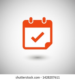Calendar vector icon. Web design icon. Calendar on the wall. Flat calendar icon. Vector icon EPS 10