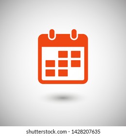 Calendar vector icon. Web design icon. Calendar on the wall. Flat calendar icon. Vector icon EPS 10