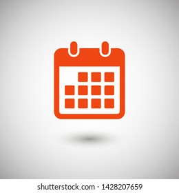 Calendar vector icon. Web design icon. Calendar on the wall. Flat calendar icon. Vector icon EPS 10