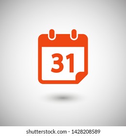Calendar vector icon. Web design icon. Calendar on the wall. Flat calendar icon. Vector icon EPS 10