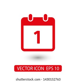 Calendar vector icon. Web design icon. Calendar on the wall. Flat calendar icon. Vector icon EPS 10