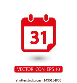 Calendar vector icon. Web design icon. Calendar on the wall. Flat calendar icon. Vector icon EPS 10