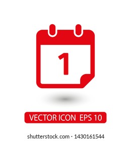 Calendar vector icon. Web design icon. Calendar on the wall. Flat calendar icon. Vector icon EPS 10