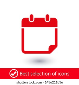 Calendar vector icon. Web design icon. Calendar on the wall. Flat calendar icon. Vector icon EPS 10