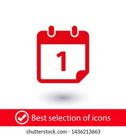 Calendar vector icon. Web design icon. Calendar on the wall. Flat calendar icon. Vector icon EPS 10