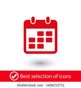 Calendar vector icon. Web design icon. Calendar on the wall. Flat calendar icon. Vector icon EPS 10