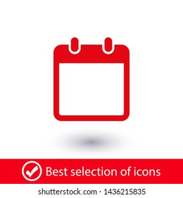 Calendar vector icon. Web design icon. Calendar on the wall. Flat calendar icon. Vector icon EPS 10