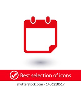 Calendar vector icon. Web design icon. Calendar on the wall. Flat calendar icon. Vector icon EPS 10