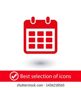 Calendar vector icon. Web design icon. Calendar on the wall. Flat calendar icon. Vector icon EPS 10