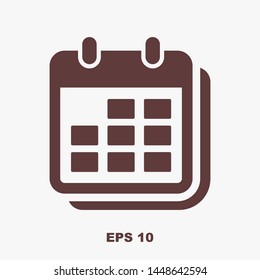 Calendar vector icon. Web design icon. Calendar on the wall. Flat calendar icon. Vector icon EPS 10