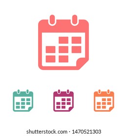 Calendar vector icon. Web design icon. Calendar on the wall. Flat calendar icon. Vector icon EPS 10