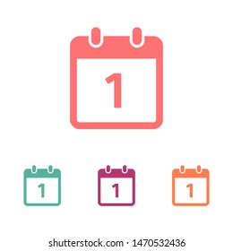 Calendar vector icon. Web design icon. Calendar on the wall. Flat calendar icon. Vector icon EPS 10
