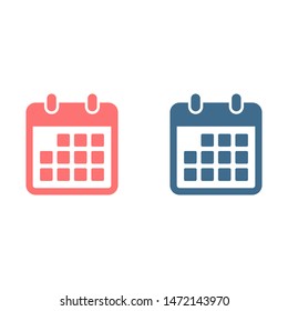 Calendar vector icon. Web design icon. Calendar on the wall. Flat calendar icon. Vector icon EPS 10