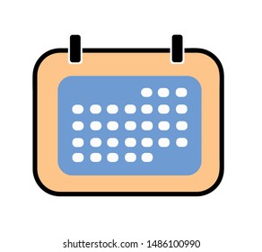 Calendar vector icon. Web design. Flat calendar icon. Vector icon EPS 10. Calendar Icon in trendy flat style isolated on white background. Calendar symbol for your web site design, logo, app, UI.