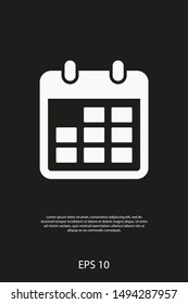 Calendar vector icon. Web design icon. Calendar on the wall. Flat calendar icon. Vector icon EPS 10