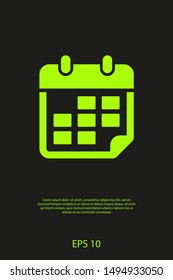 Calendar vector icon. Web design icon. Calendar on the wall. Flat calendar icon. Vector icon EPS 10