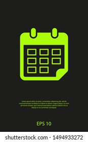 Calendar vector icon. Web design icon. Calendar on the wall. Flat calendar icon. Vector icon EPS 10