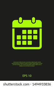 Calendar vector icon. Web design icon. Calendar on the wall. Flat calendar icon. Vector icon EPS 10