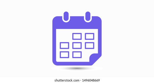 Calendar vector icon. Web design icon. Calendar on the wall. Flat calendar icon. Vector icon EPS 10