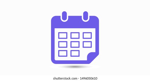 Calendar vector icon. Web design icon. Calendar on the wall. Flat calendar icon. Vector icon EPS 10