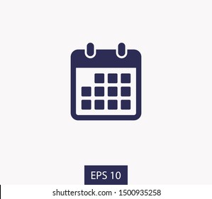 Calendar vector icon. Web design icon. Calendar on the wall. Flat calendar icon. Vector icon EPS 10