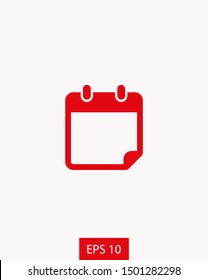 Calendar vector icon. Web design icon. Calendar on the wall. Flat calendar icon. Vector icon EPS 10