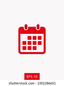 Calendar vector icon. Web design icon. Calendar on the wall. Flat calendar icon. Vector icon EPS 10