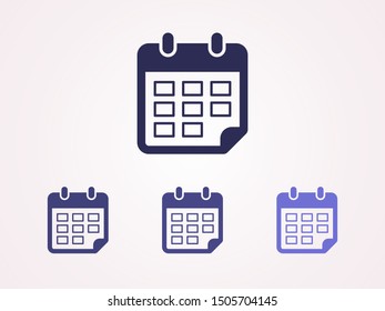 Calendar vector icon. Web design icon. Calendar on the wall. Flat calendar icon. Vector icon EPS 10