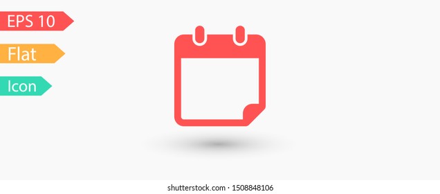 Calendar vector icon. Web design icon. Calendar on the wall. Flat calendar icon. Vector icon EPS 10