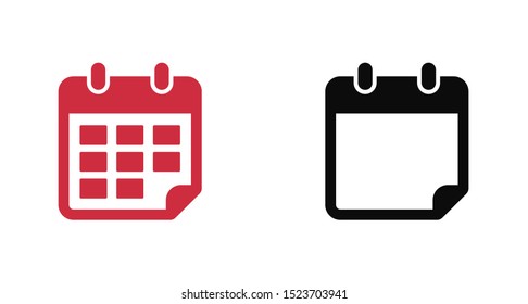 Calendar vector icon. Web design icon. Calendar on the wall. Flat calendar icon. Vector icon EPS 10