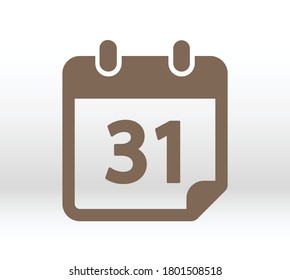 Calendar vector icon. Web design icon. Calendar on the wall. Flat calendar icon. Vector icon EPS 10