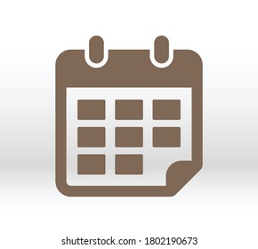 Calendar vector icon. Web design icon. Calendar on the wall. Flat calendar icon. Vector icon EPS 10
