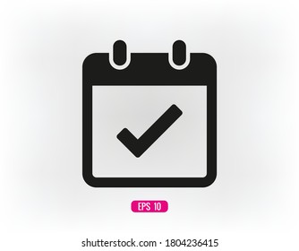 Icono de vector de calendario. Icono de diseño web. Calendario en la pared. Icono de calendario plano. Icono del vector EPS 10