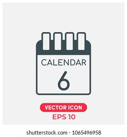 Calendar Vector Icon.Flat,Modern,Creative Calendar Vector Icon Illustration For Web And Mobile App.Ui/Ux