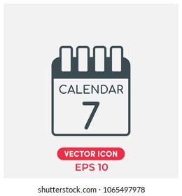 Calendar Vector Icon.Flat,Modern,Creative Calendar Vector Icon Illustration For Web And Mobile App.Ui/Ux
