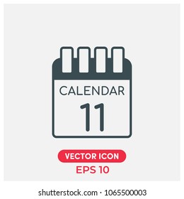 Calendar Vector Icon.Flat,Modern,Creative Calendar Vector Icon Illustration For Web And Mobile App.Ui/Ux