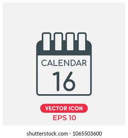 Calendar Vector Icon.Flat,Modern,Creative Calendar Vector Icon Illustration For Web And Mobile App.Ui/Ux