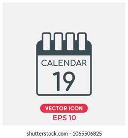 Calendar Vector Icon.Flat,Modern,Creative Calendar Vector Icon Illustration For Web And Mobile App.Ui/Ux